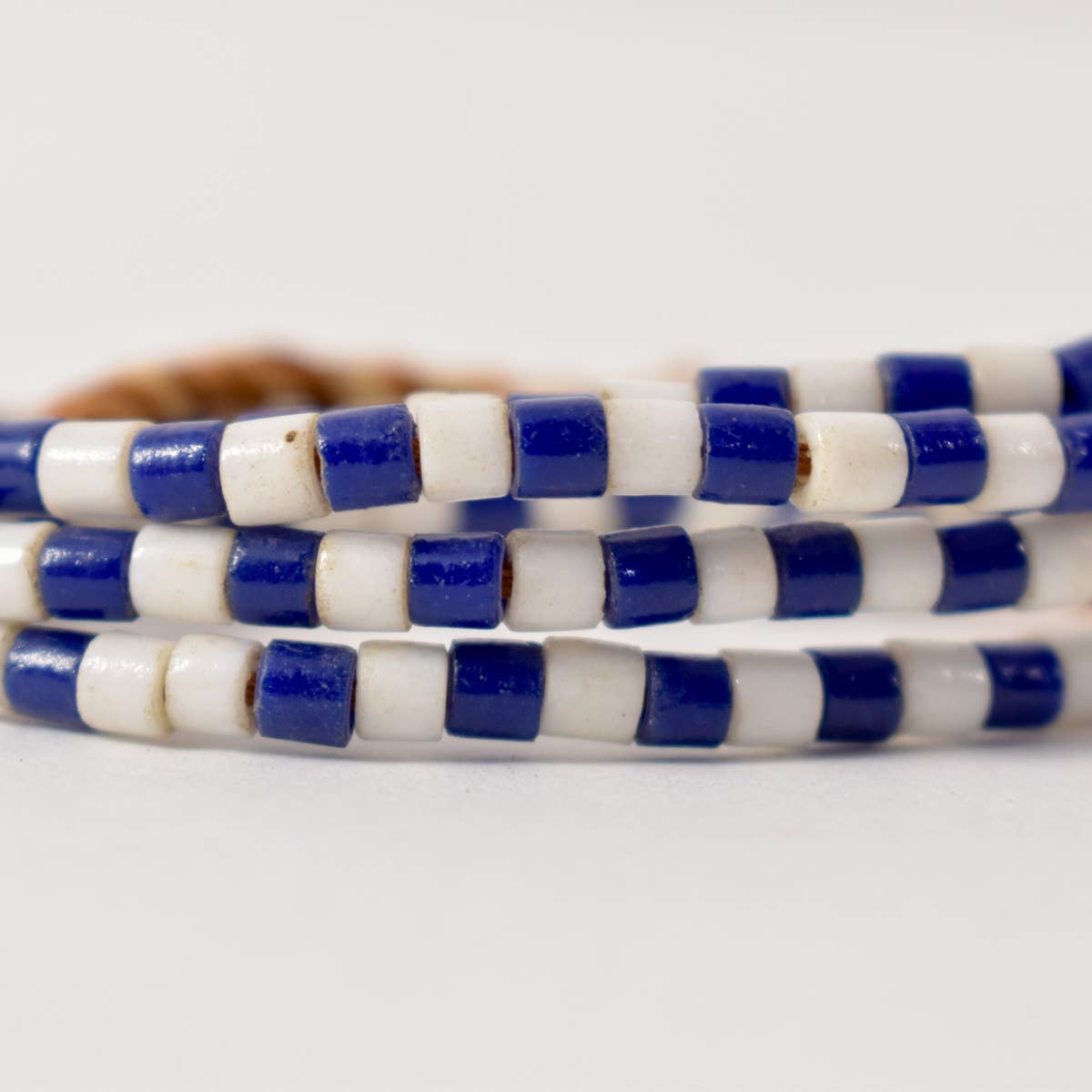 Navy and White Beads