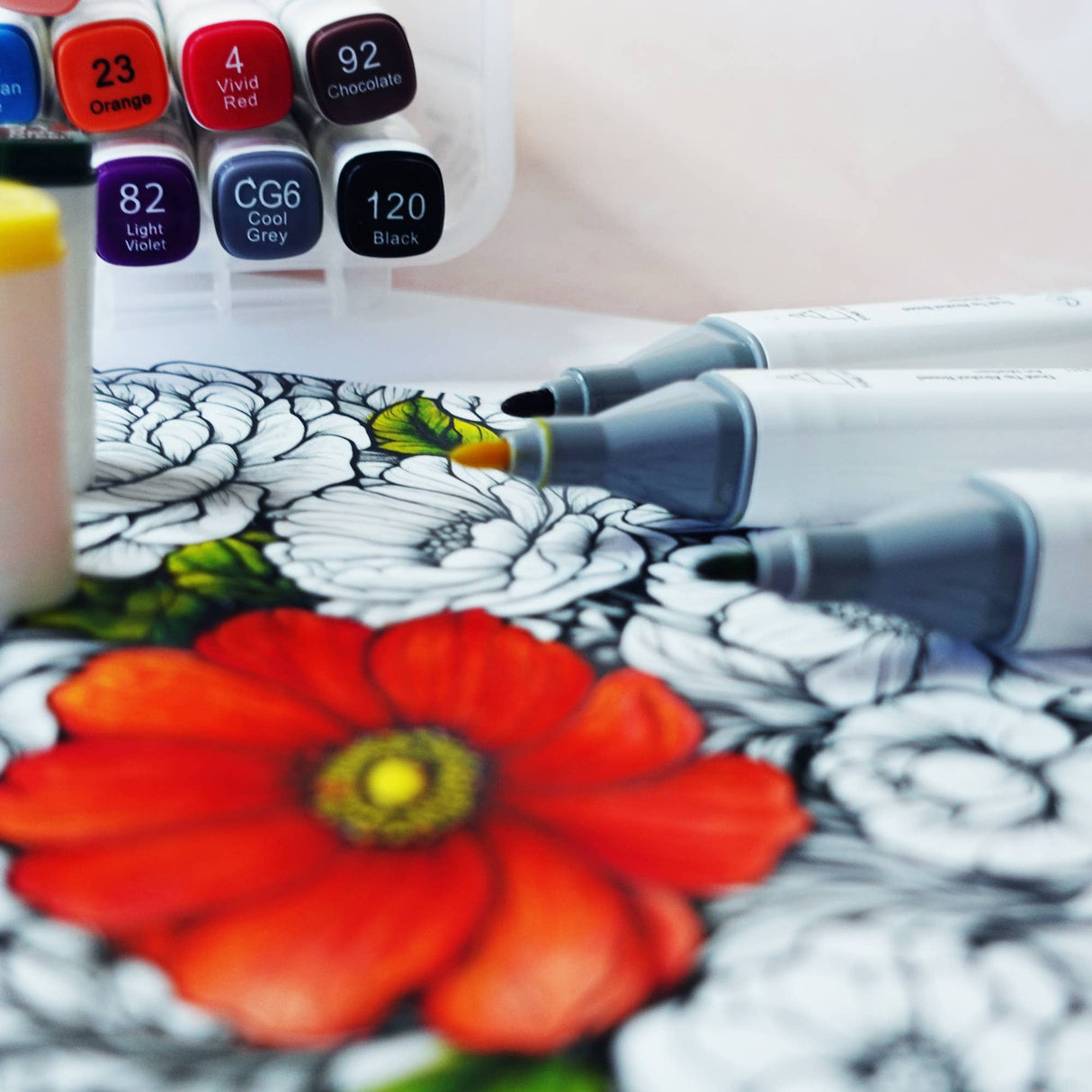 Dual Tip Pastels Markers 48 pcs - Alcohol Based