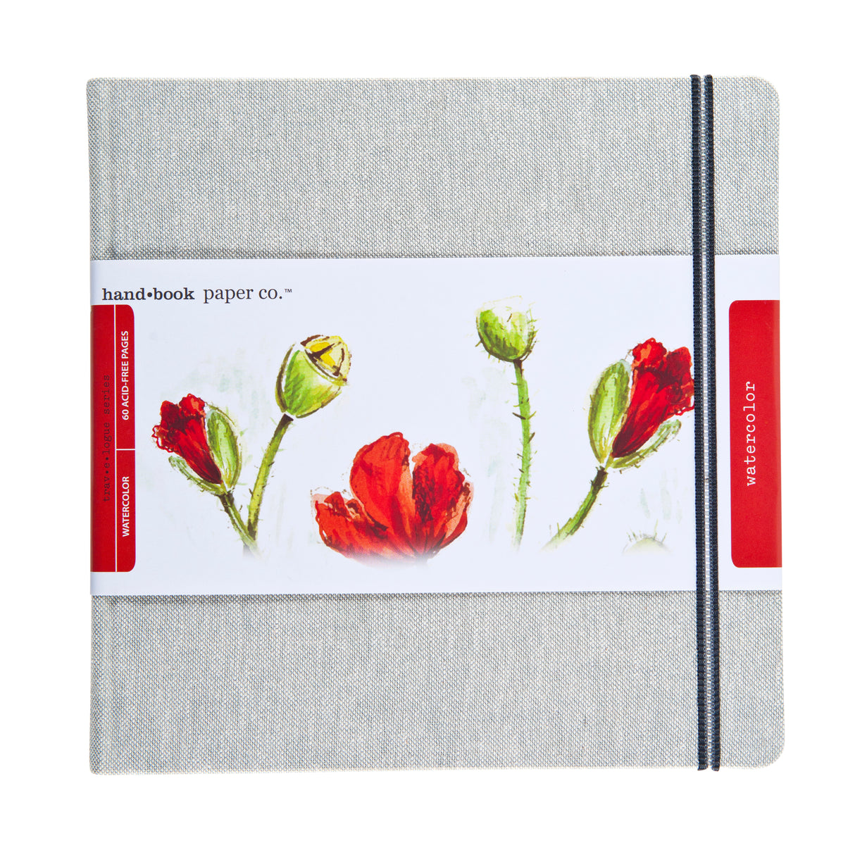 Global Art Handbook Travelogue Watercolor Journal, 8.25 in x 8.25 in