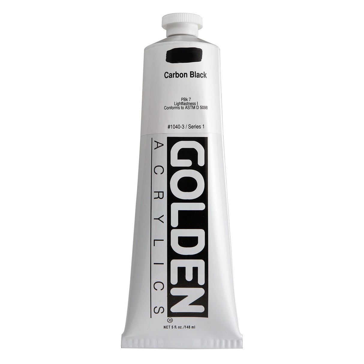 Golden Heavy Body Acrylic, 5 oz., Carbon Black