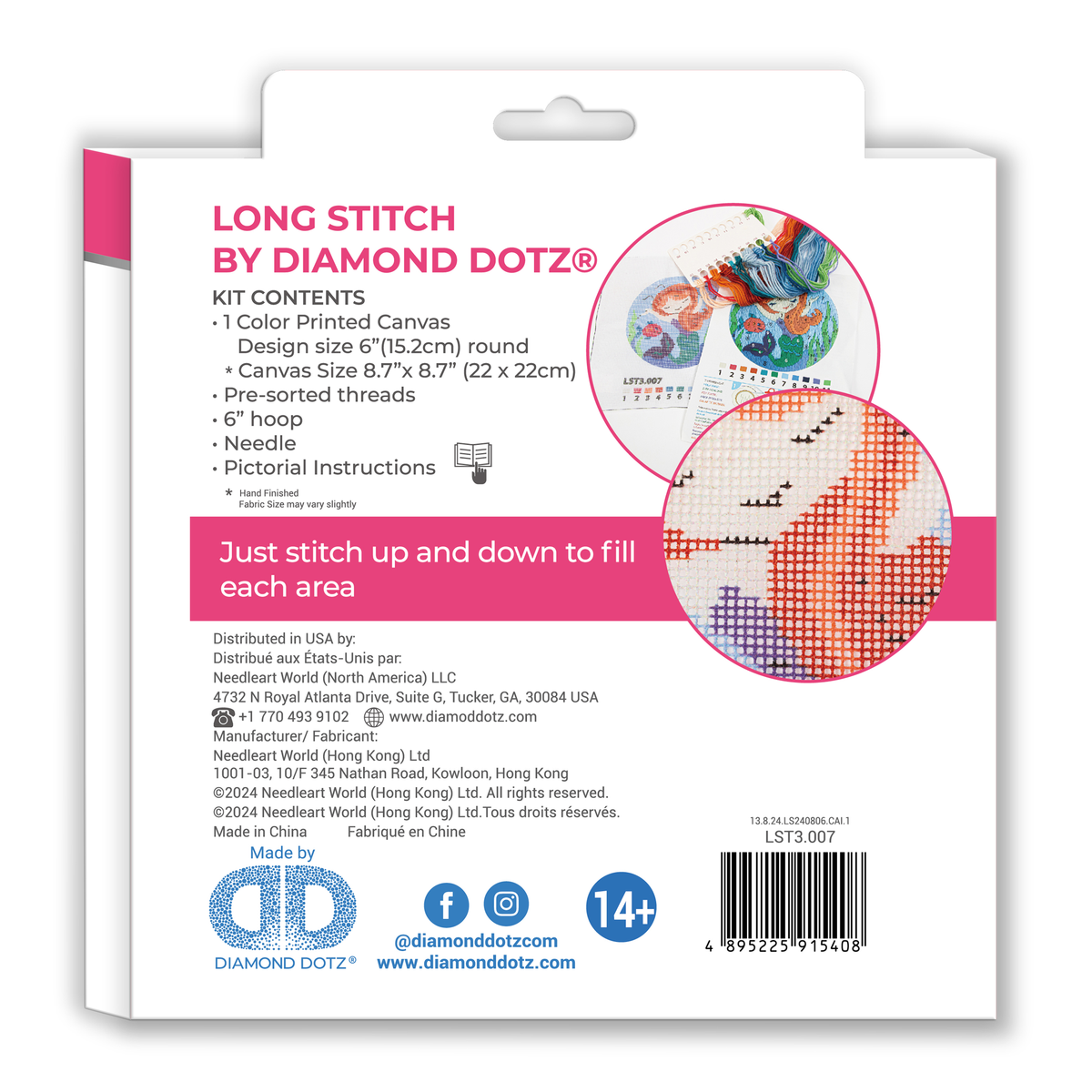 Diamond Dotz Long Stitch Cross Stitch Mermaid Song - 6.0"