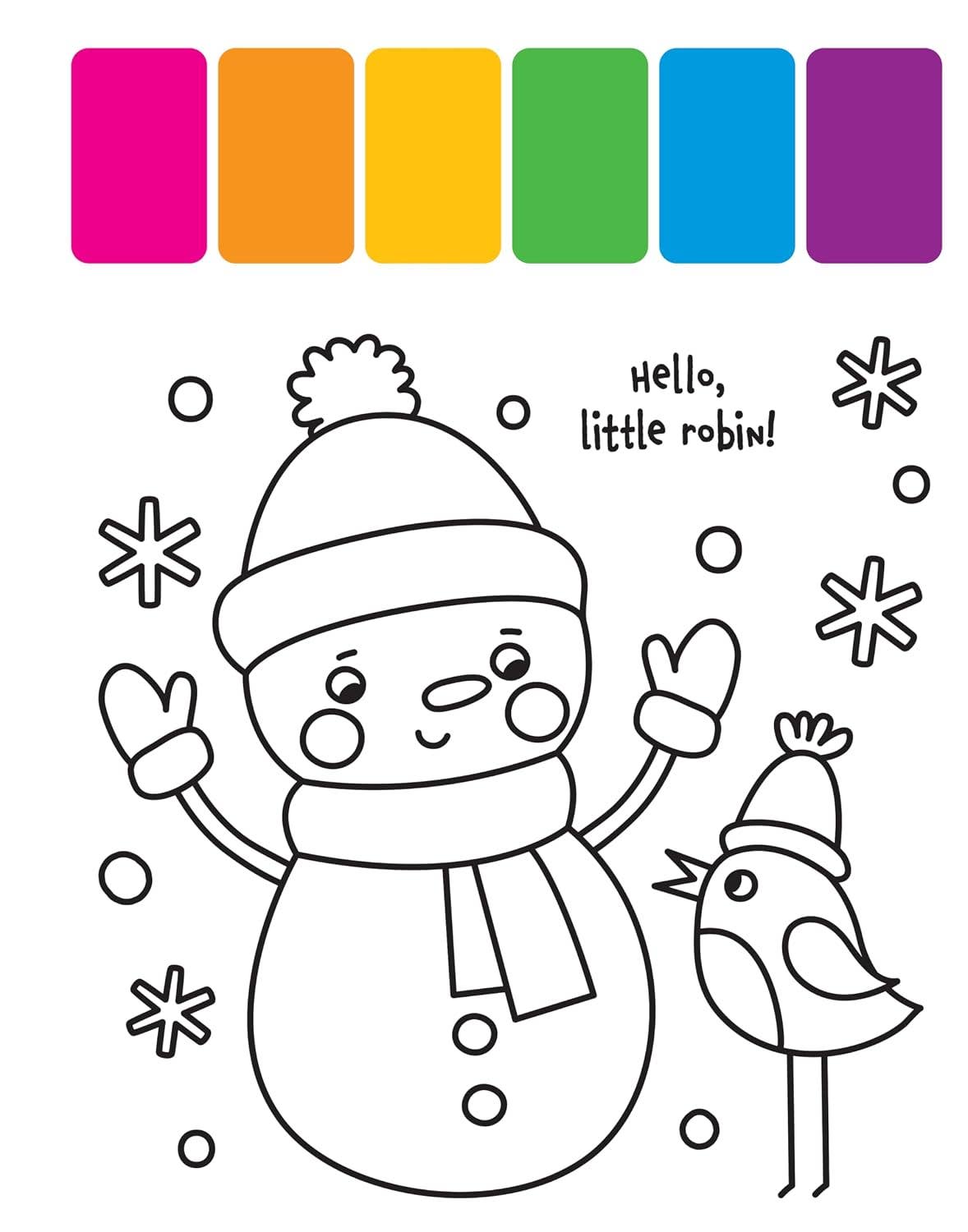 My First Painting Book: Christmas - 6-Color Palette Per Page