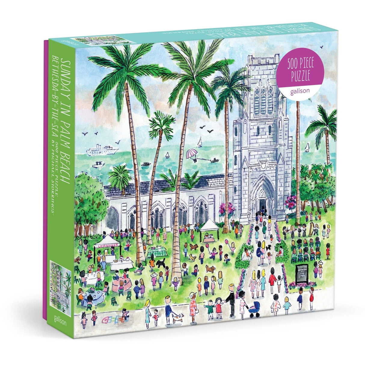 Michael Storrings Sunday in Palm Beach 500 Piece Puzzle