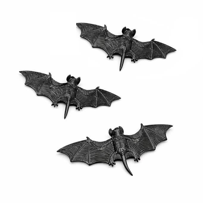 Pack of 3 Halloween Mini Black Bat (2-1/4" H x 4-5/8" W)