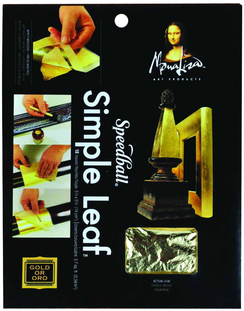 Mona Lisa  Simple Leaf  Gold  5-1/2 in x 5-1/2 in/Sheets  Peggable