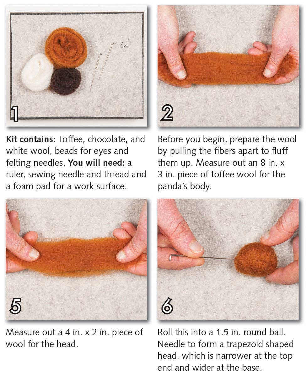 Red Panda Felting Kit