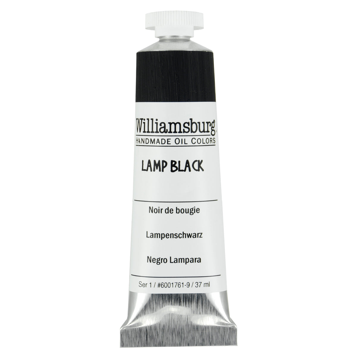 Williamsburg Artist Oil Color, 37ml Tube, Lamp Black