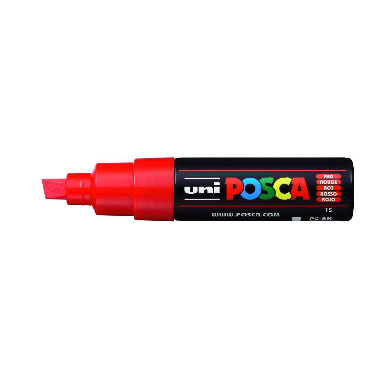 POSCA Paint Marker, PC-8K Broad Chisel, Red
