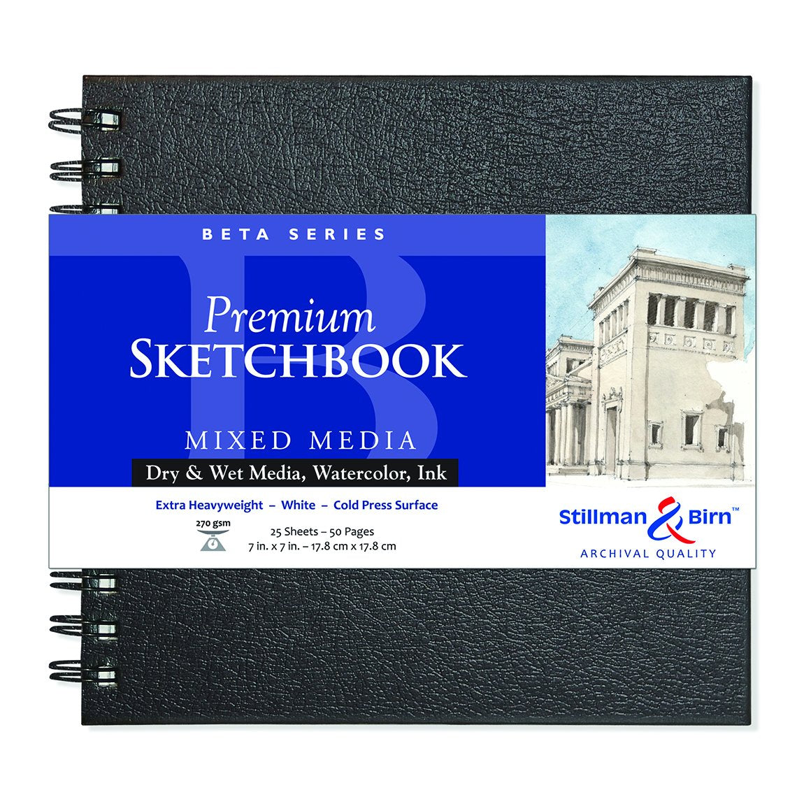 Stillman & Birn Beta Series Premium Wire-Bound Sketchbook, 7 in x 7 in