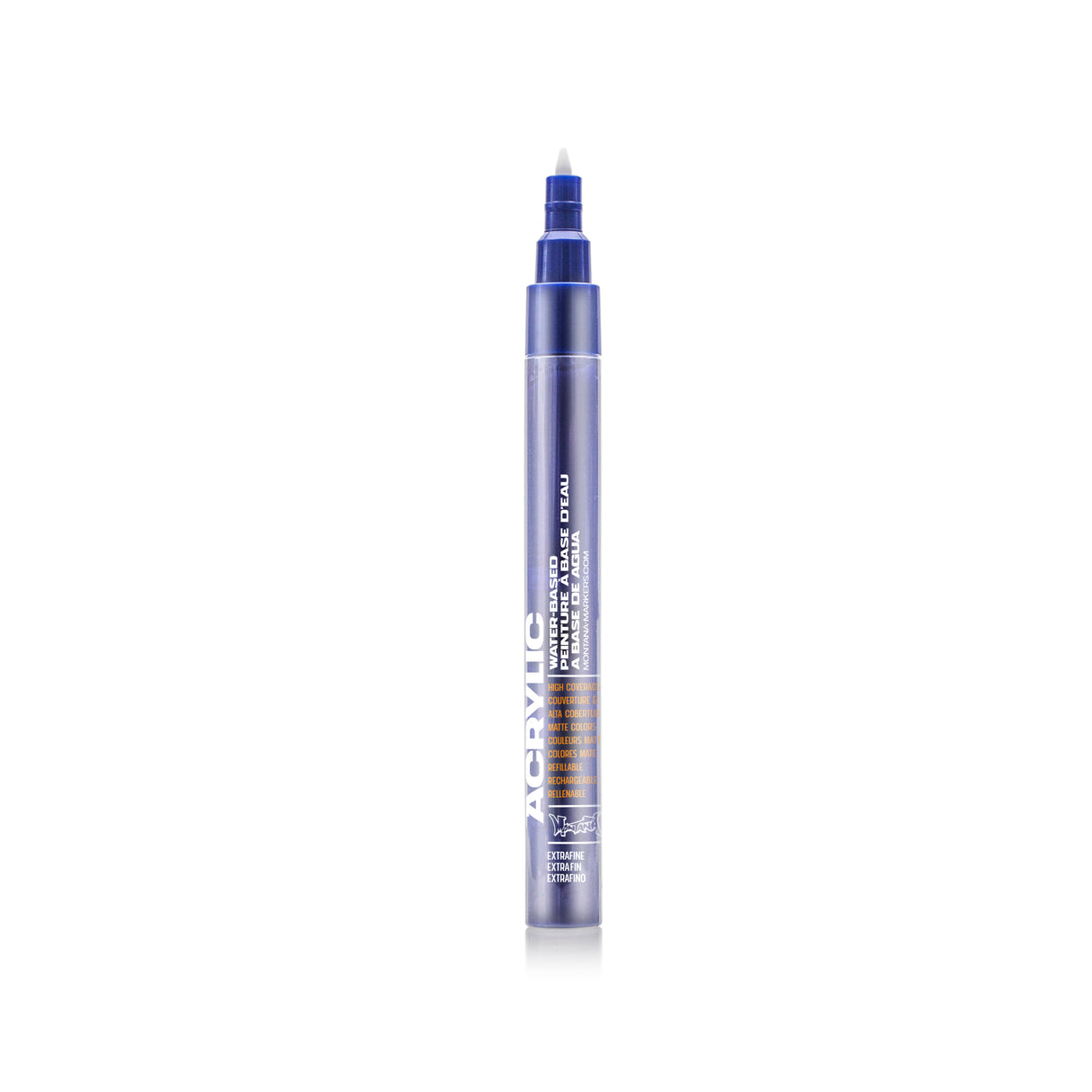 Montana Cans Acrylic Paint Marker, .7mm, Extra-Fine Nib, Shock Blue Dark