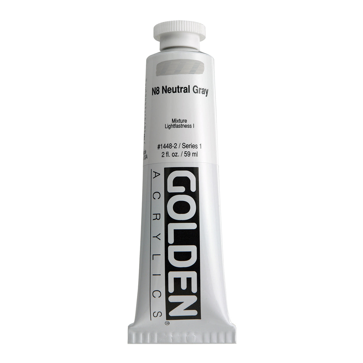 Golden Heavy Body Acrylic, 2 oz., Neutral Grey N8