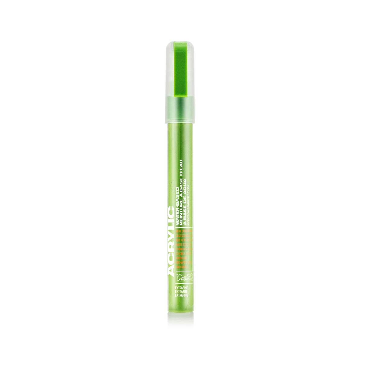 Montana Cans Acrylic Paint Marker, .7mm, Extra-Fine Nib, Shock Green Light