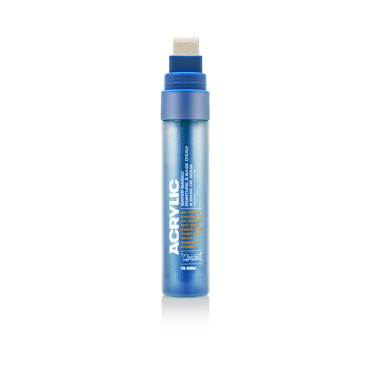 Montana Cans Acrylic Paint Marker, 15mm, Standard Nib, Shock Blue Light