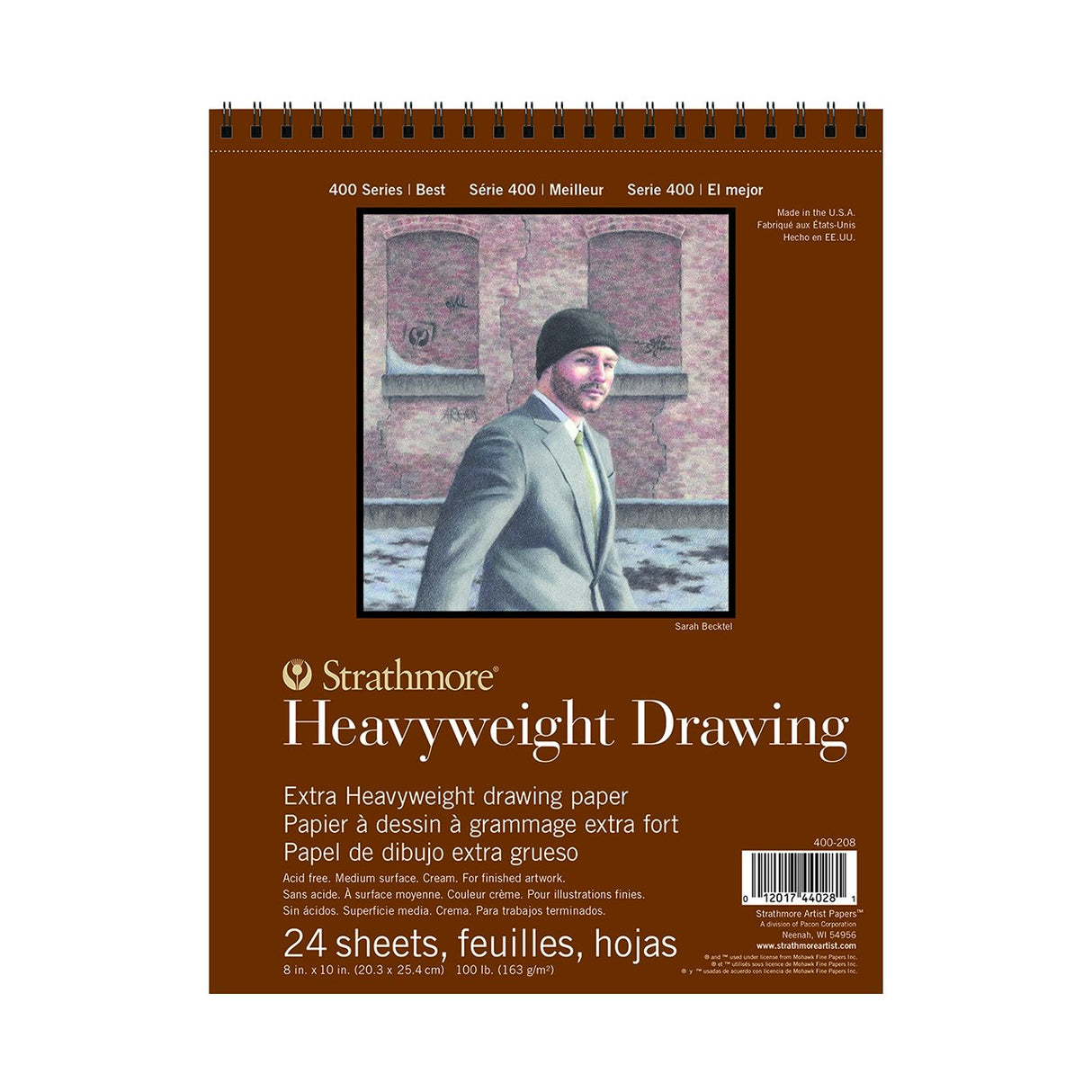 Strathmore Heavyweight Drawing Paper Pad, 400 Series, 24 Sheets, 8 in x 10 in
