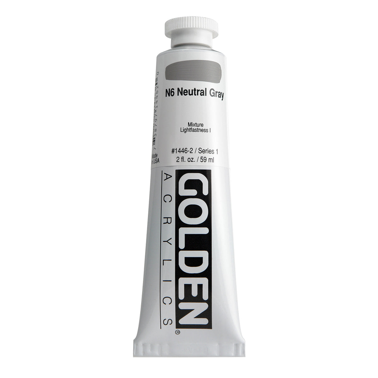 Golden Heavy Body Acrylic, 2 oz., Neutral Grey N6