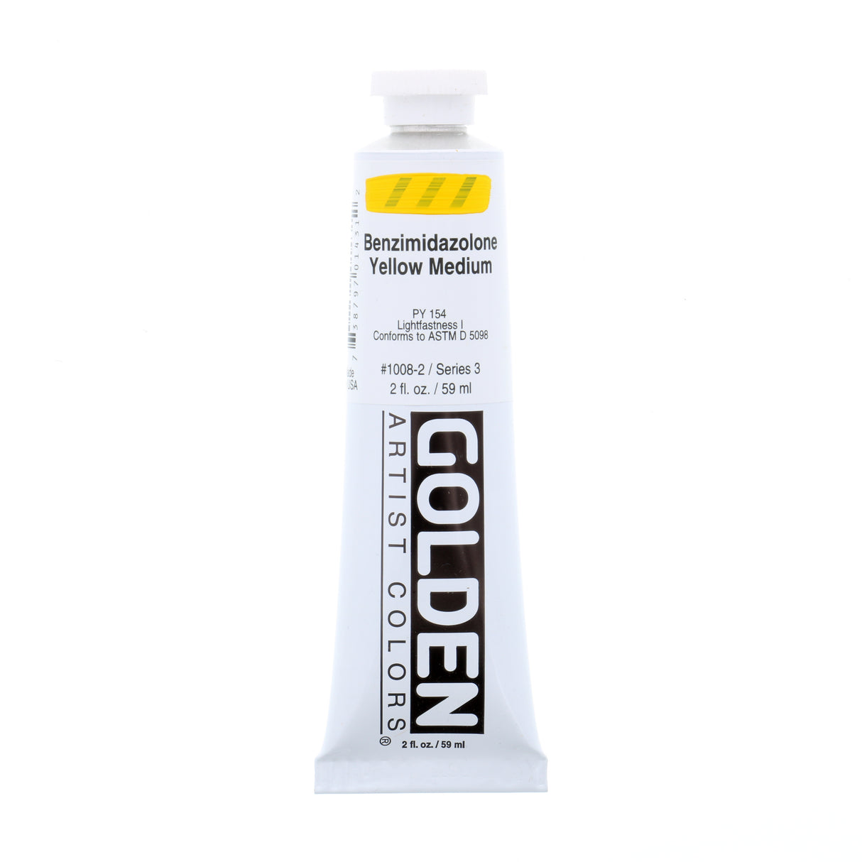 Golden Heavy Body Acrylic, 2 oz., Benzimidazolone Yellow Medium