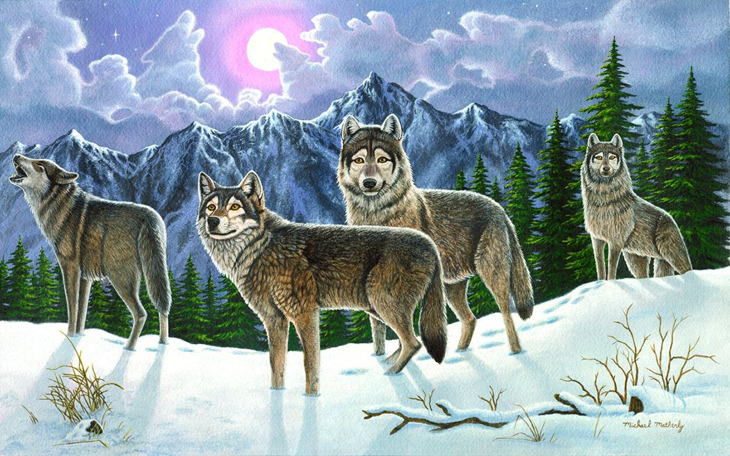 Royal Brush Adult Painting by Numbers Kit, Wolves