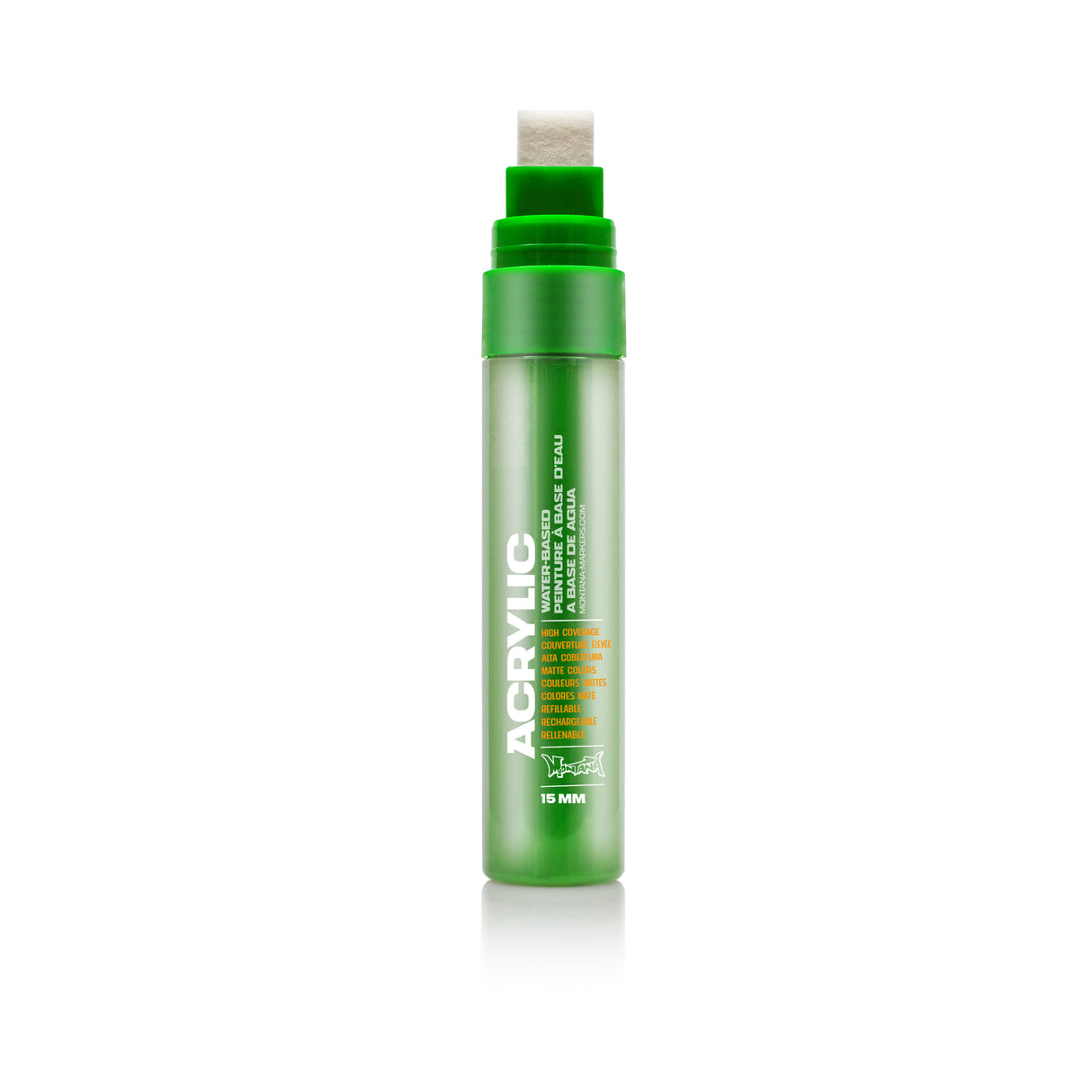 Montana Cans Acrylic Paint Marker, 15mm, Standard Nib, Shock Green