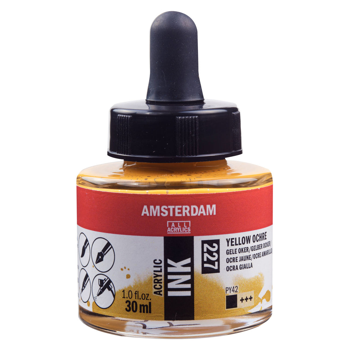 Amsterdam Acrylic Ink, 30ml, Yellow Ochre