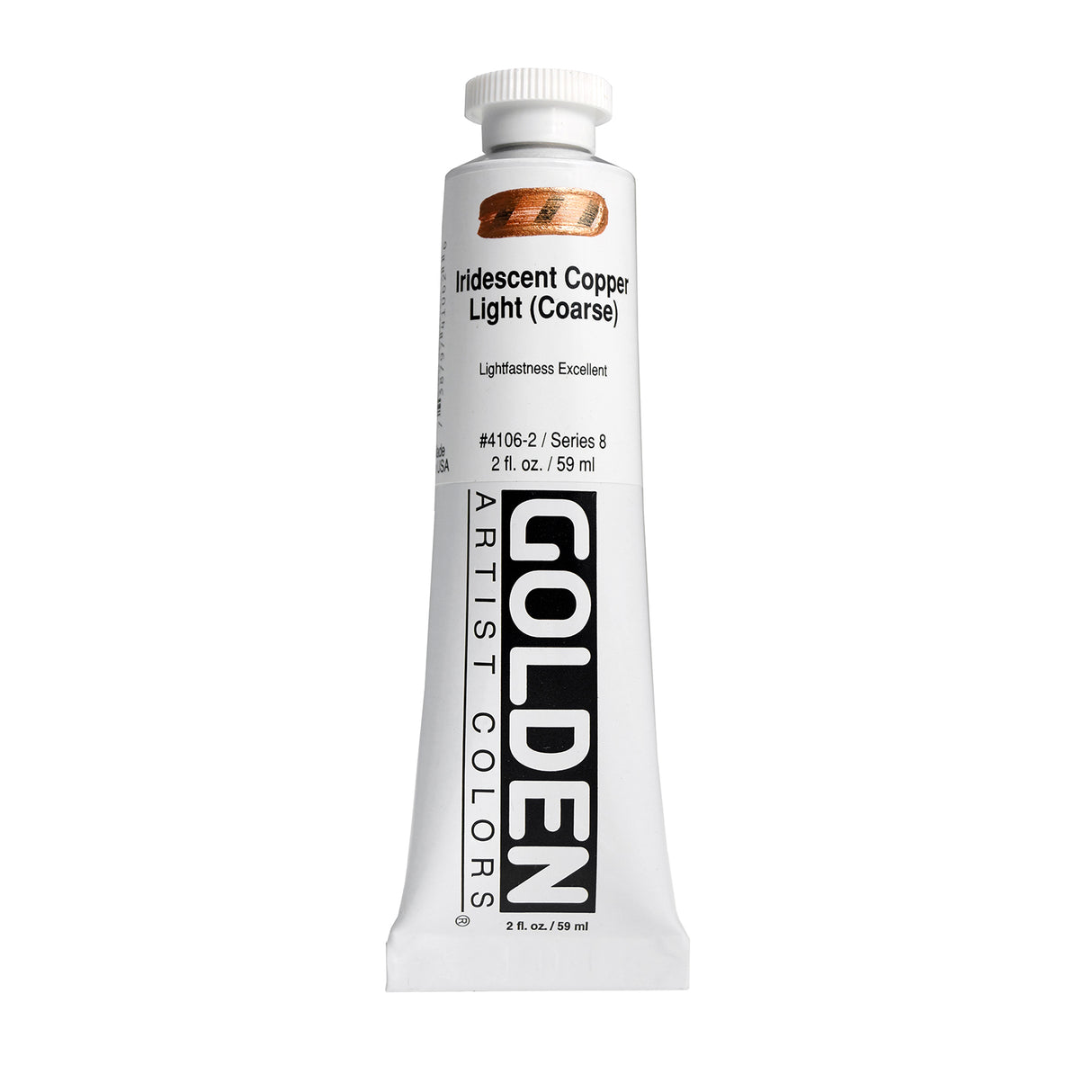 Golden Iridescent Acrylic, 2 oz., Iridescent Copper Light Coarse