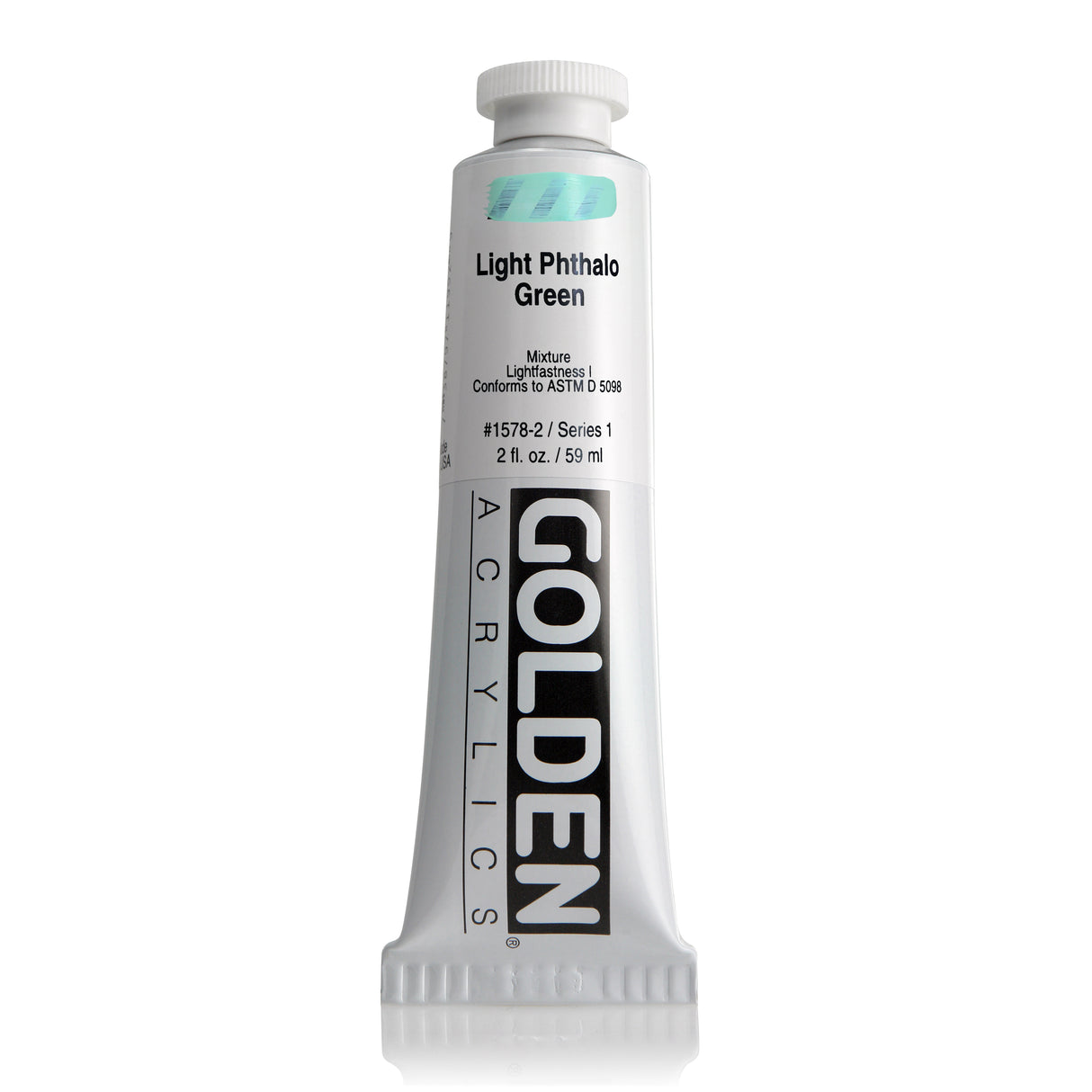 Golden Heavy Body Acrylic, 2 oz., Light Pthalo Green