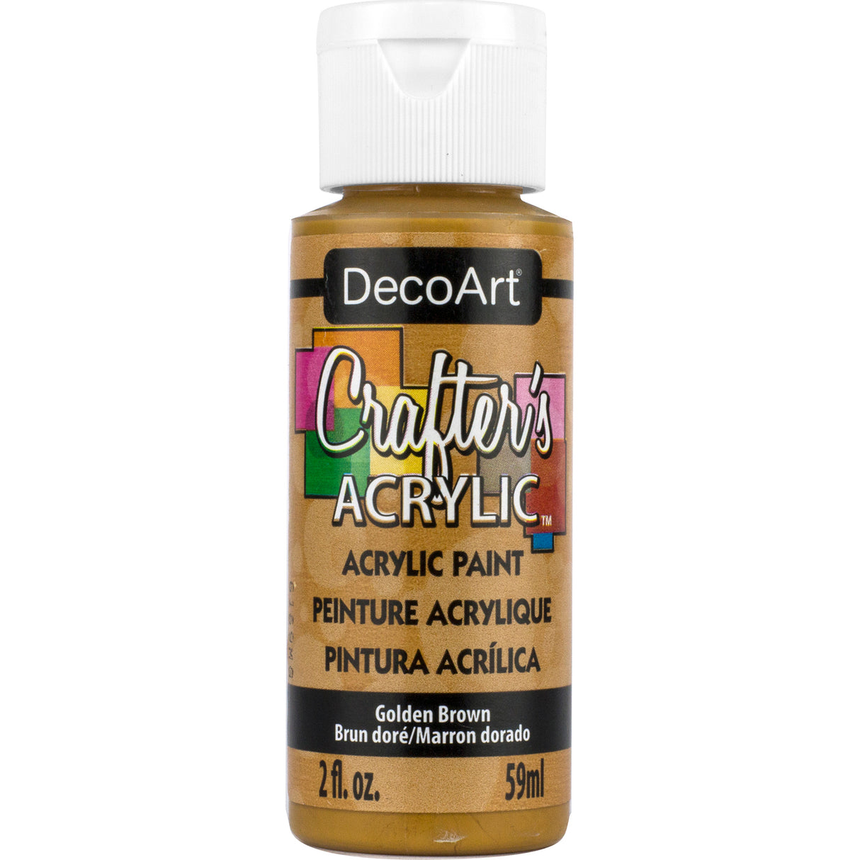 DecoArt Crafter's Acrylic Paint, 2 oz., Golden Brown