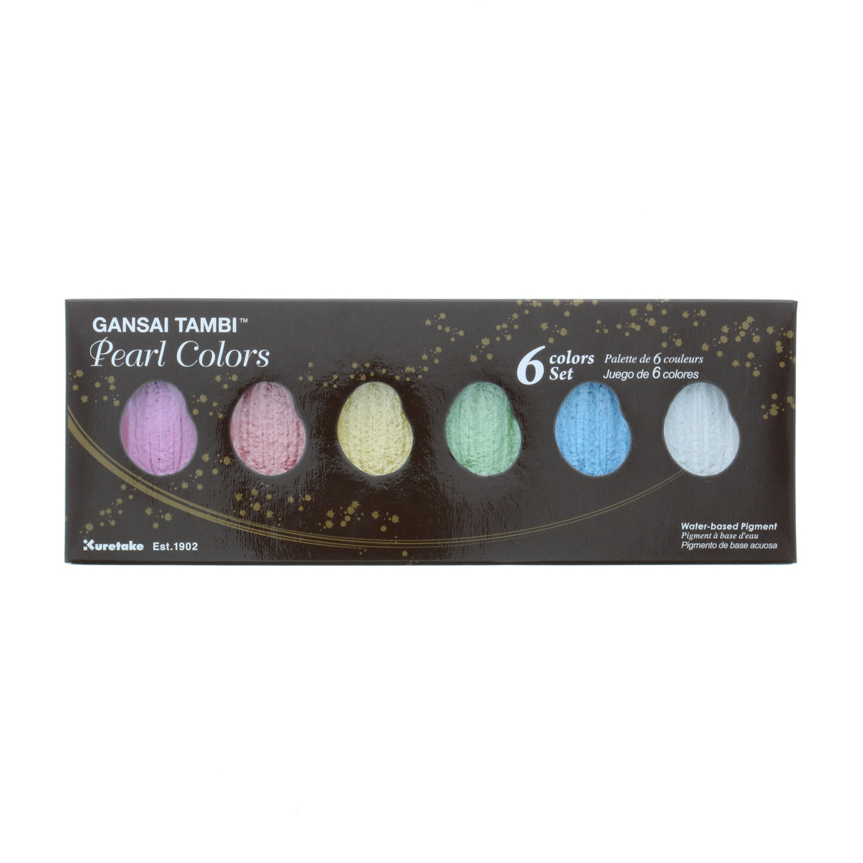 Kuretake Zig Gansai Tambi Metallic Watercolor Set, 6-Colors, Pearl