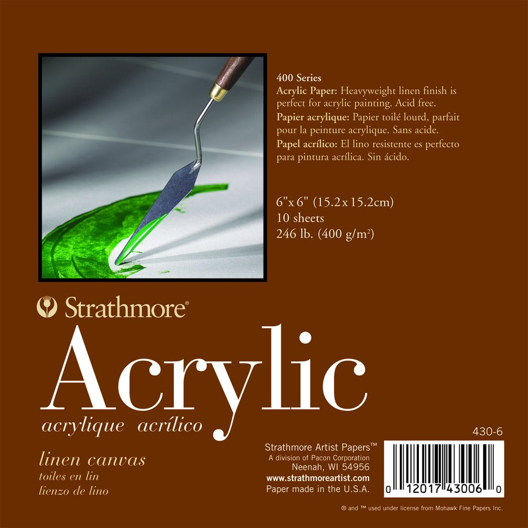 Strathmore Acrylic Paper Pad, 400 Series, 6 in x 6 in