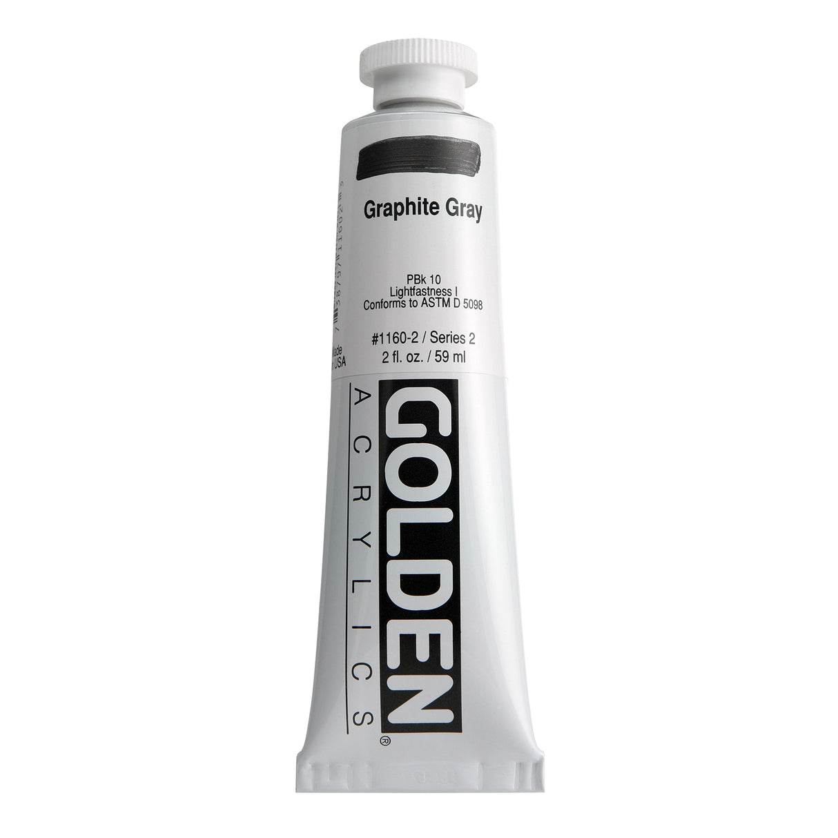 Golden Heavy Body Acrylic, 2 oz., Graphite Gray
