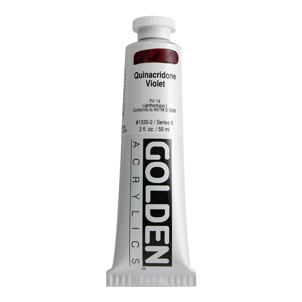 Golden Heavy Body Acrylic, 2 oz., Quinacridone Violet