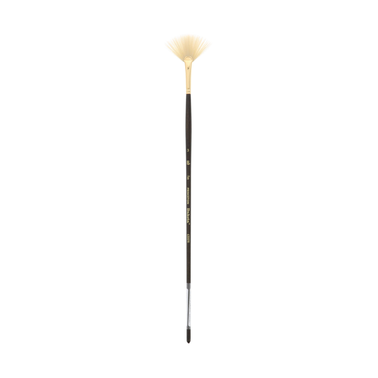 Princeton Brush Dakota Synthetic Hog Bristle Oil & Acrylic Brush, Fan, 3