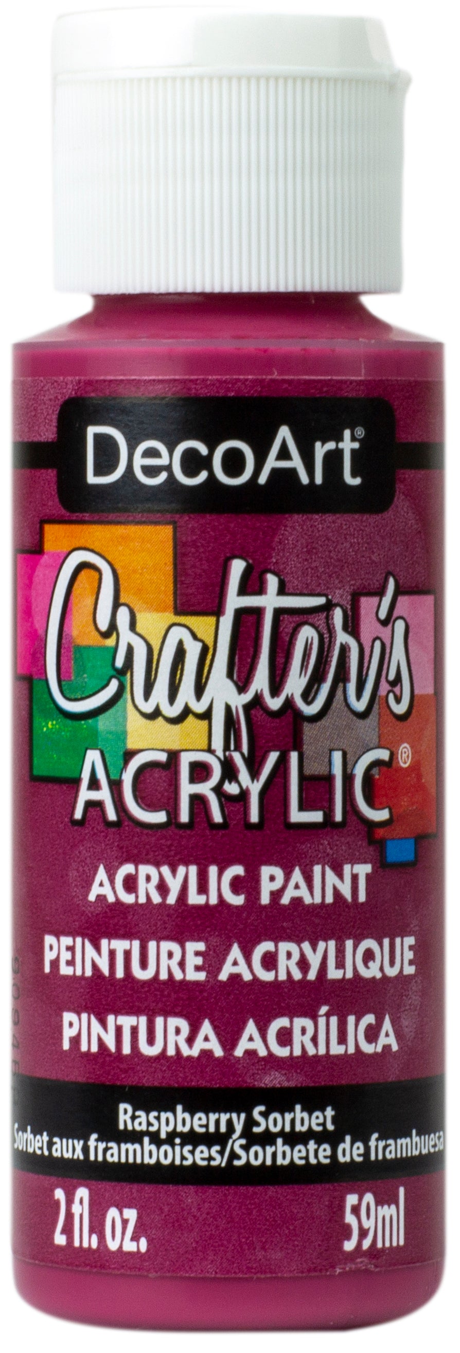 DecoArt Crafter's Acrylic Paint, 2 oz., Raspberry Sorbet