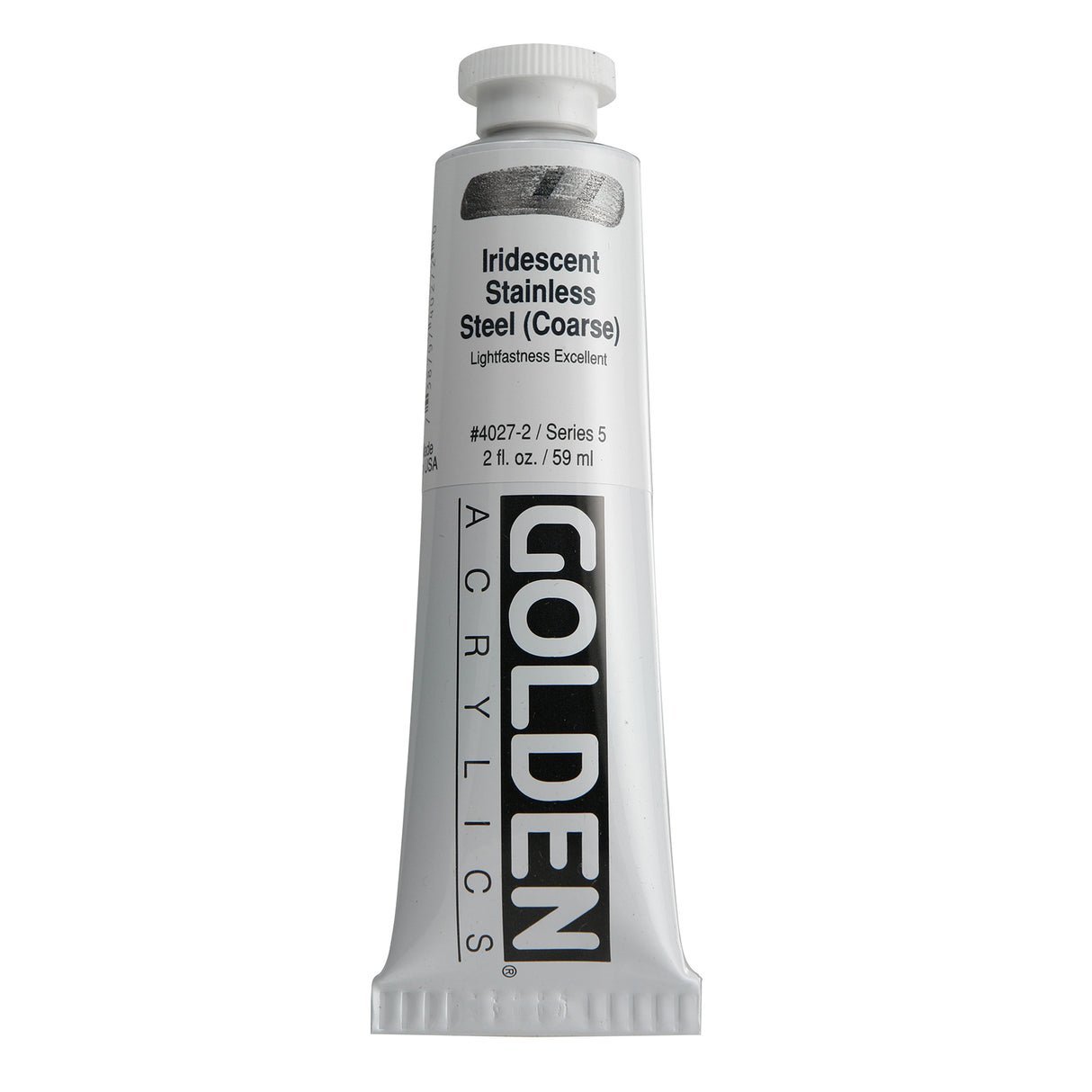 Golden Iridescent Acrylic, 2 oz., Iridescent Stainless Steel Coarse
