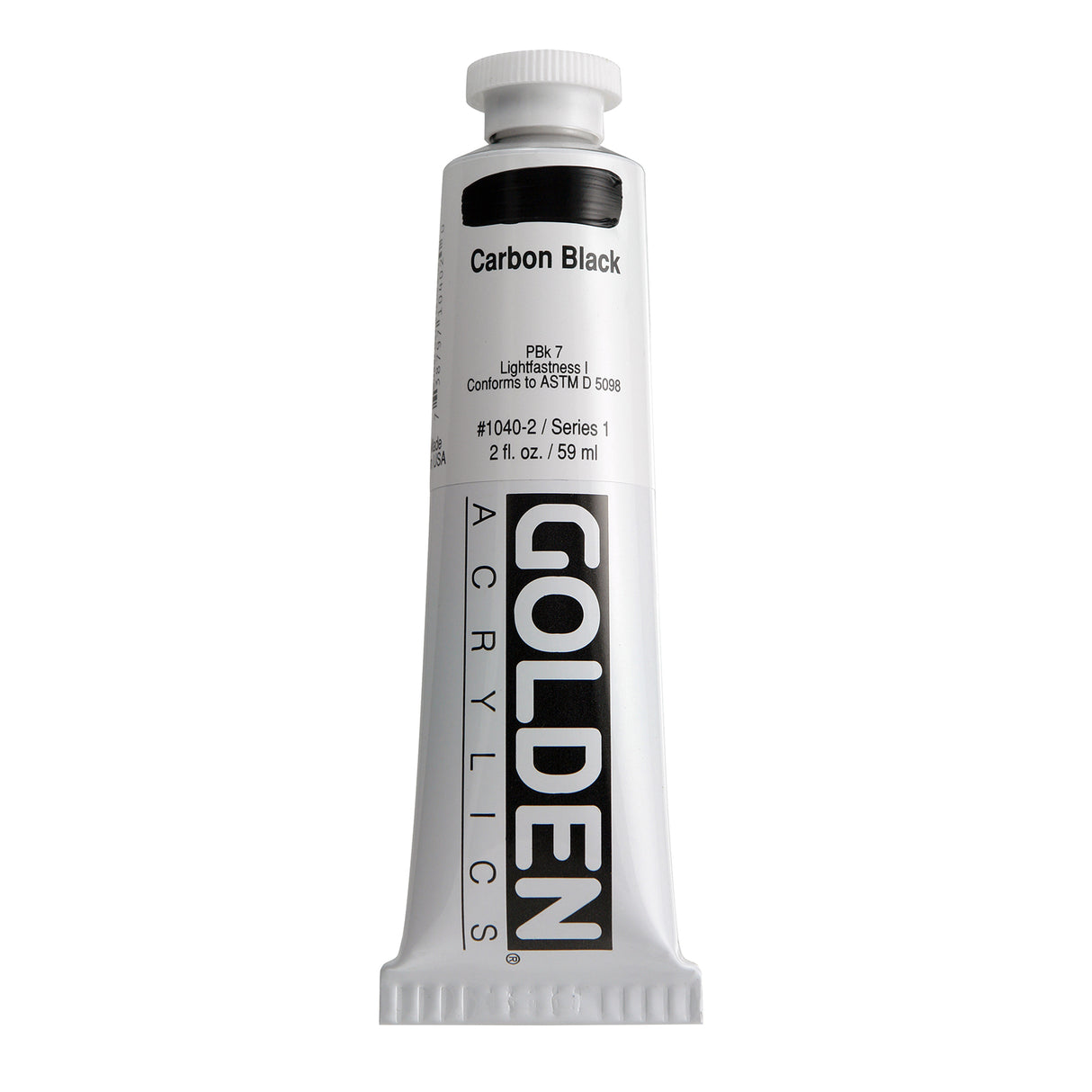 Golden Heavy Body Acrylic, 2oz., Carbon Black