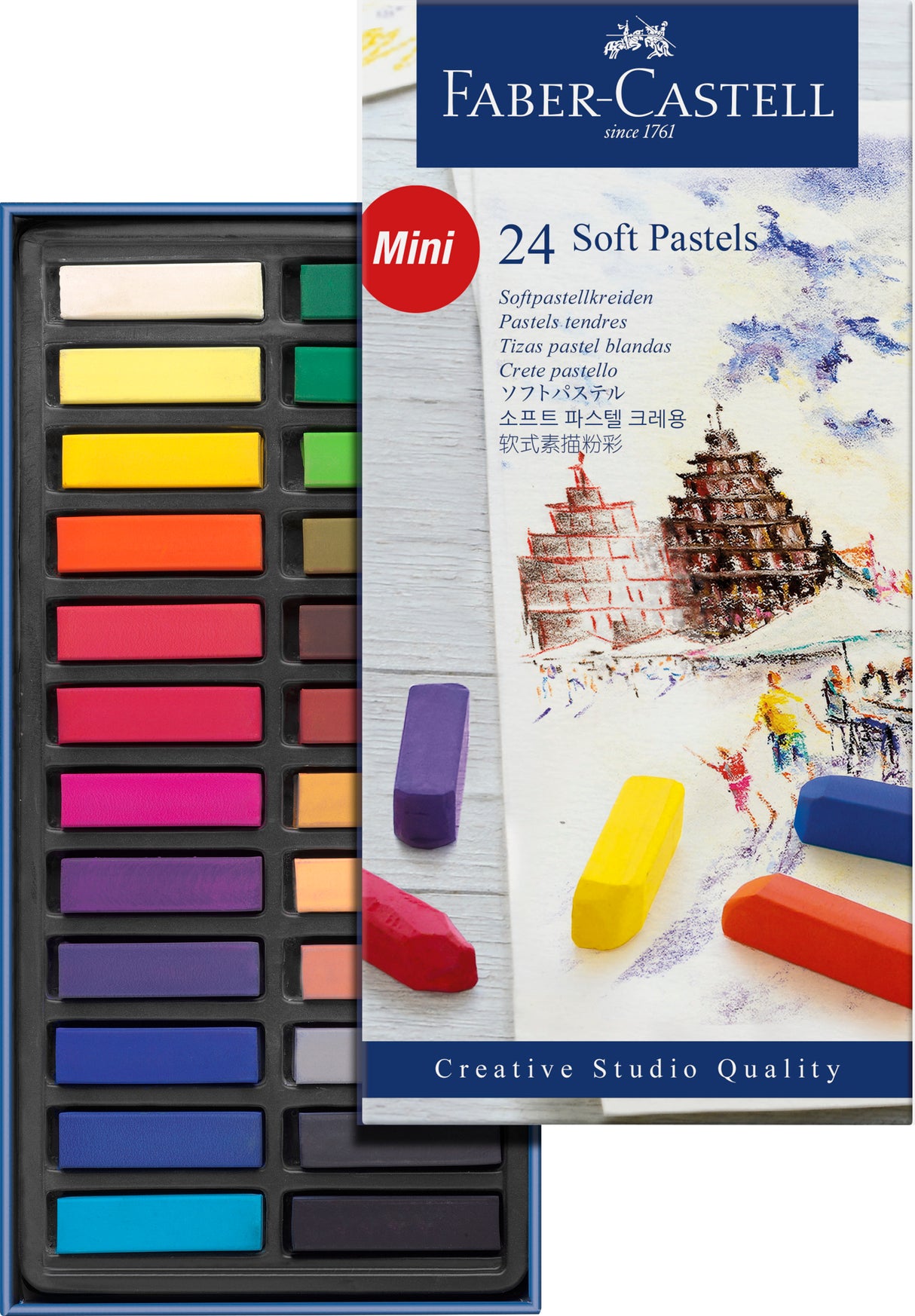 Faber-Castell Creative Studio Soft Pastel Set, 24-Colors