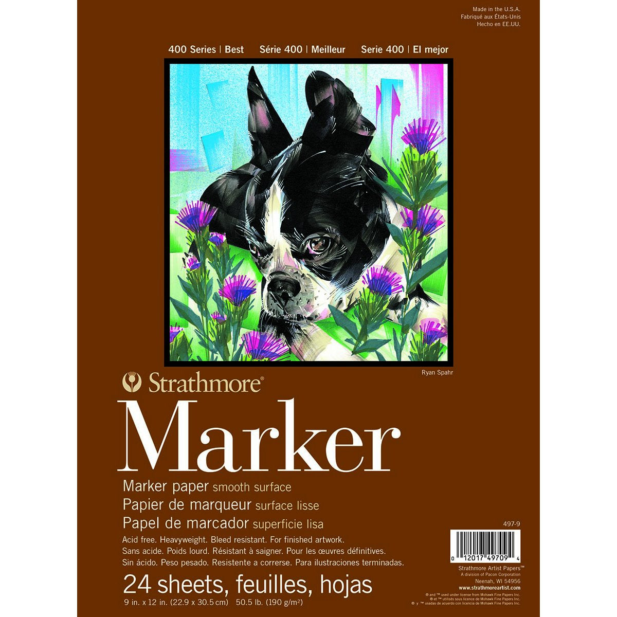 Strathmore Marker Paper Pad, 400 Series, 9 in x 12 in