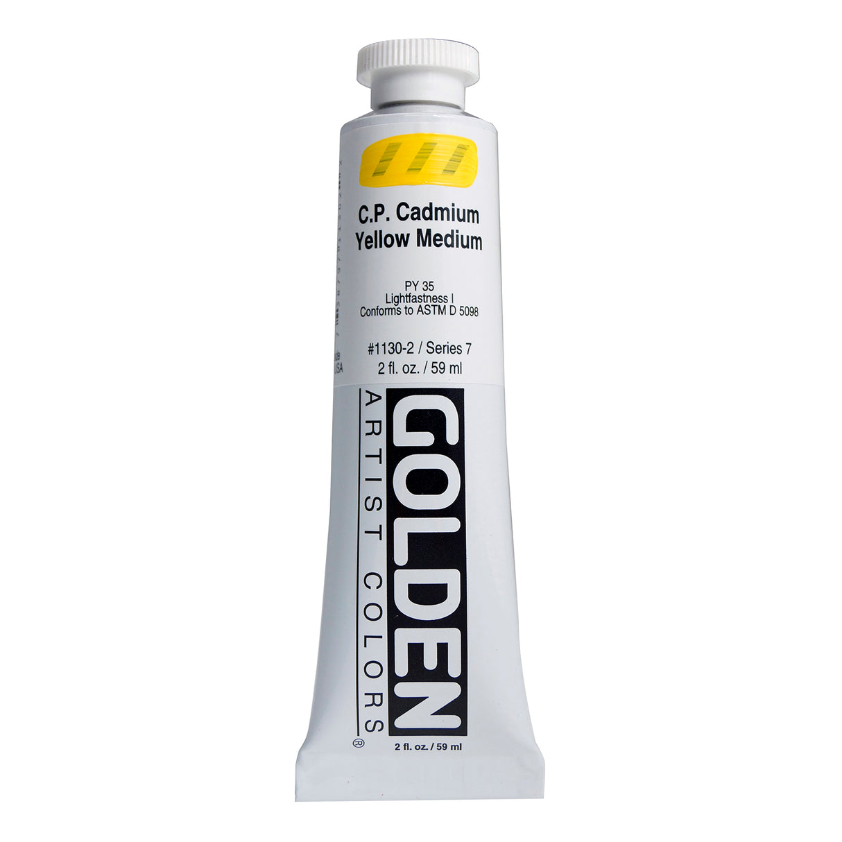 Golden Heavy Body Acrylic, 2 oz., C P Cadmium Yellow Medium