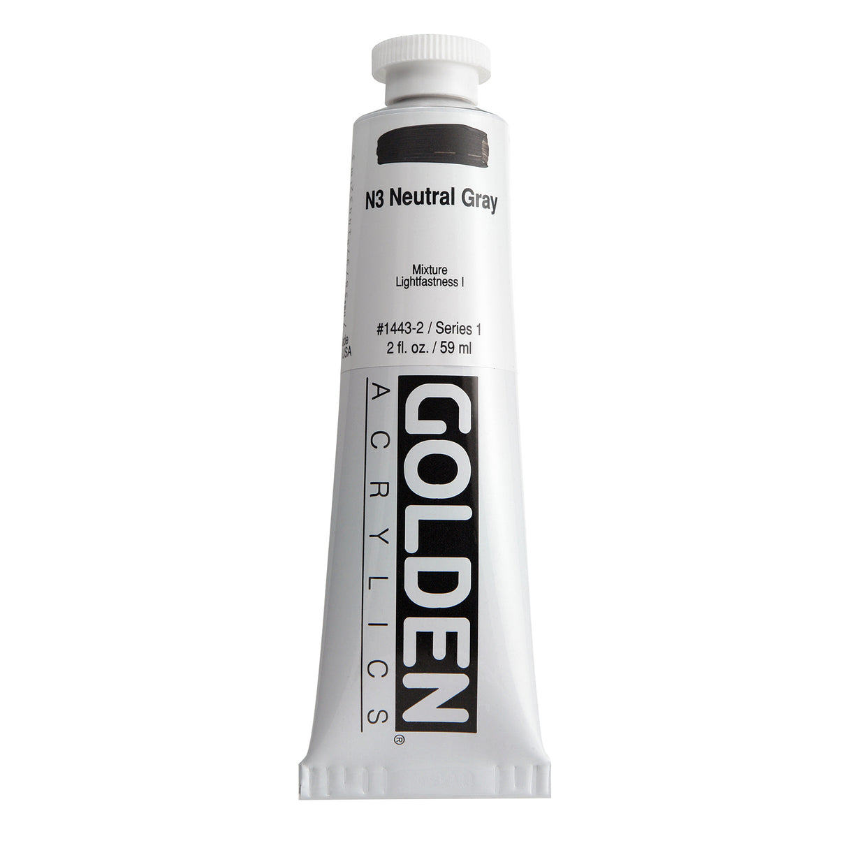 Golden Heavy Body Acrylic, 2 oz., Neutral Grey N3