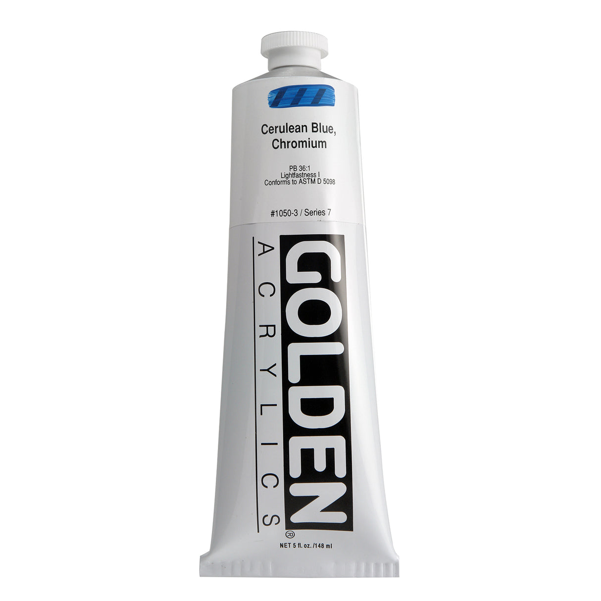 Golden Heavy Body Acrylic, 5 oz., Cerulean Blue, Chromium