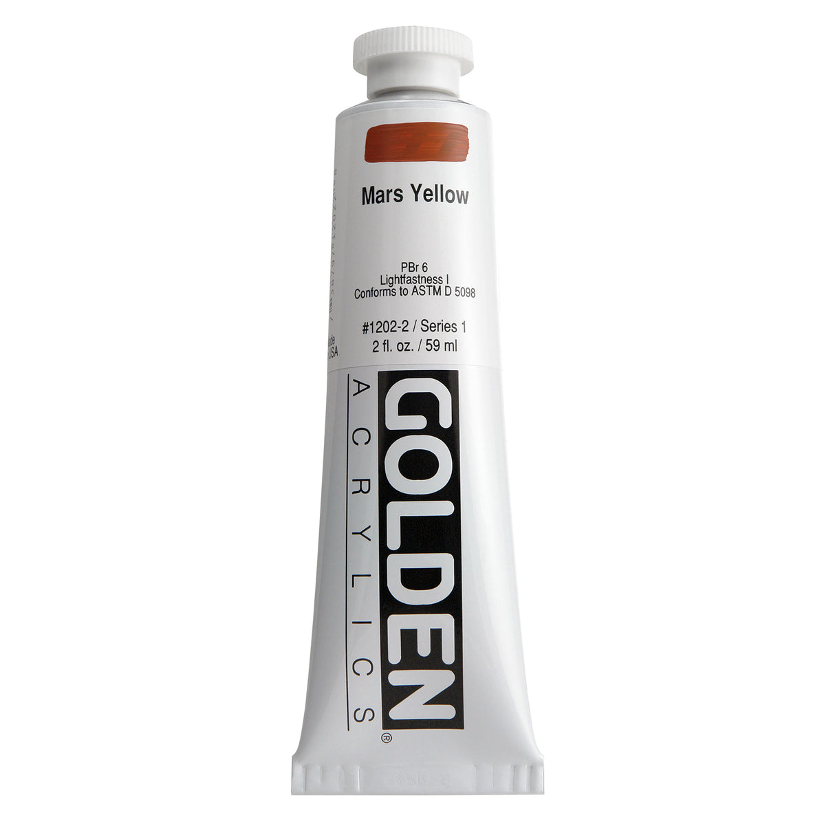 Golden Heavy Body Acrylic, 2 oz., Mars Yellow