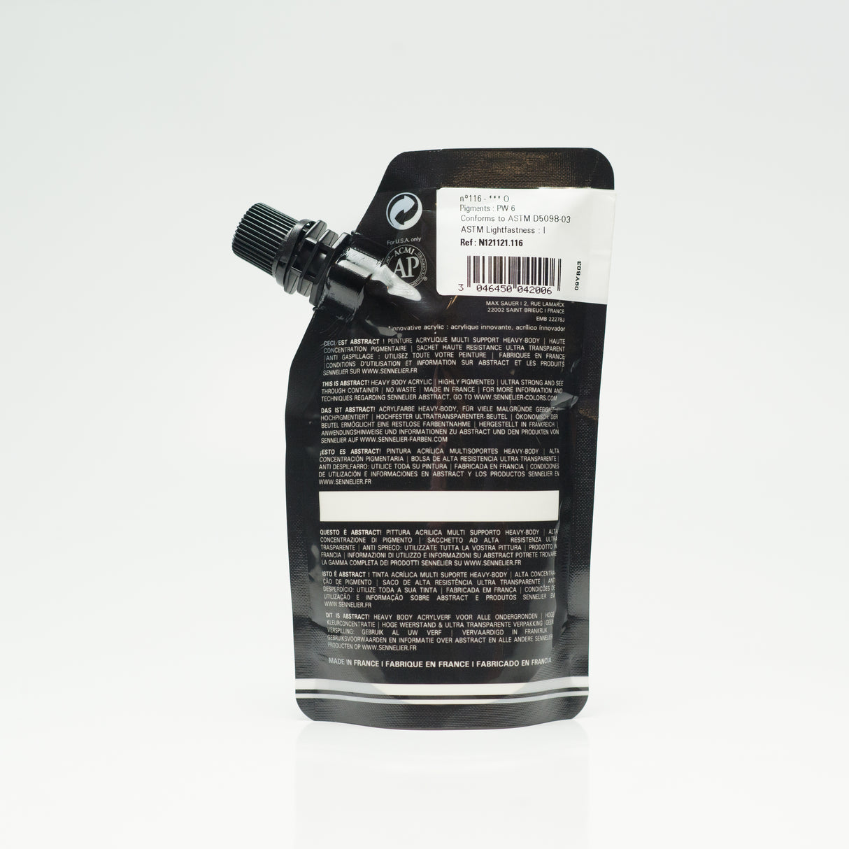 Sennelier Abstract Acrylic, 120ml, Satin, Titanium White