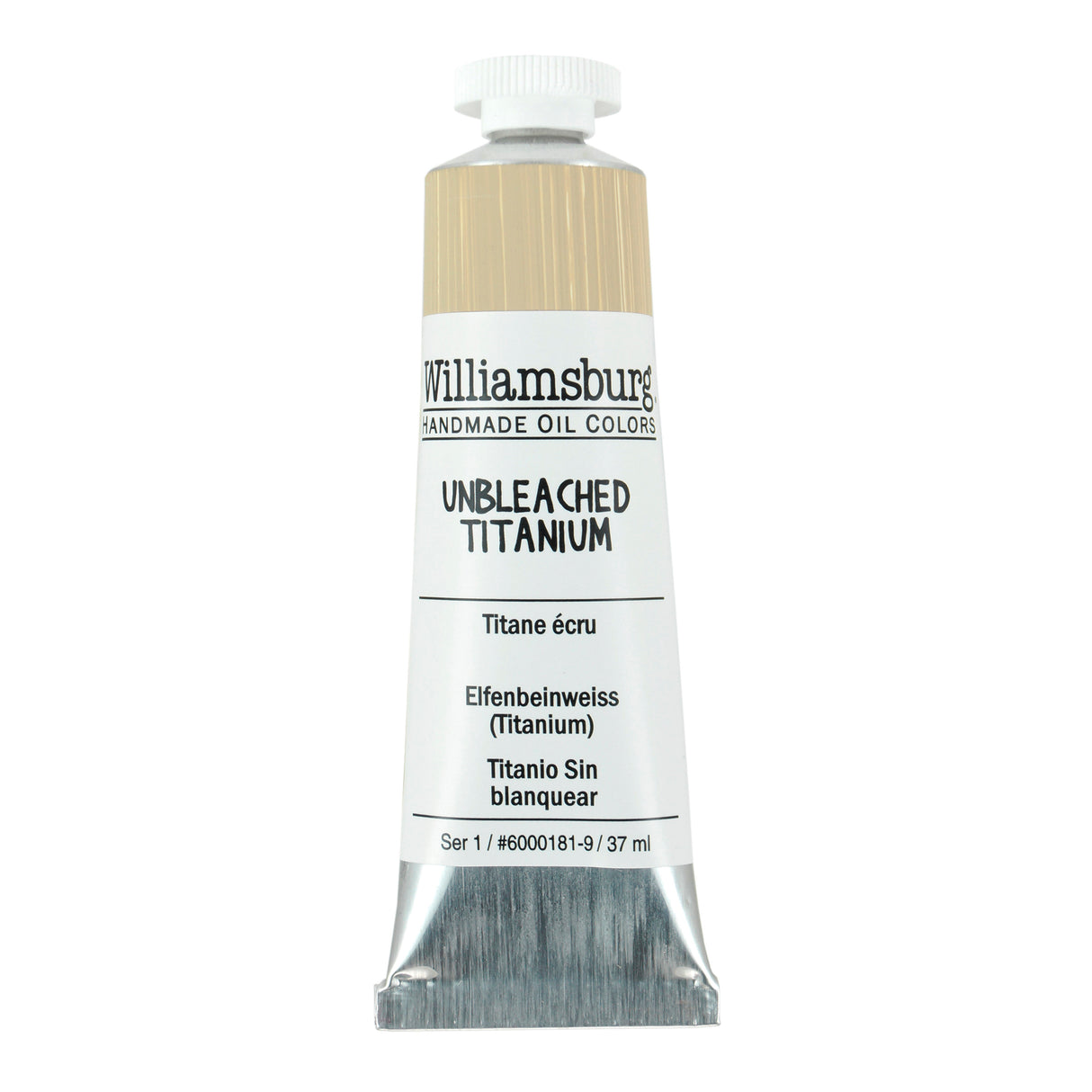 Williamsburg Artist Oil Color, 37ml Tube, Unbleached Titanium