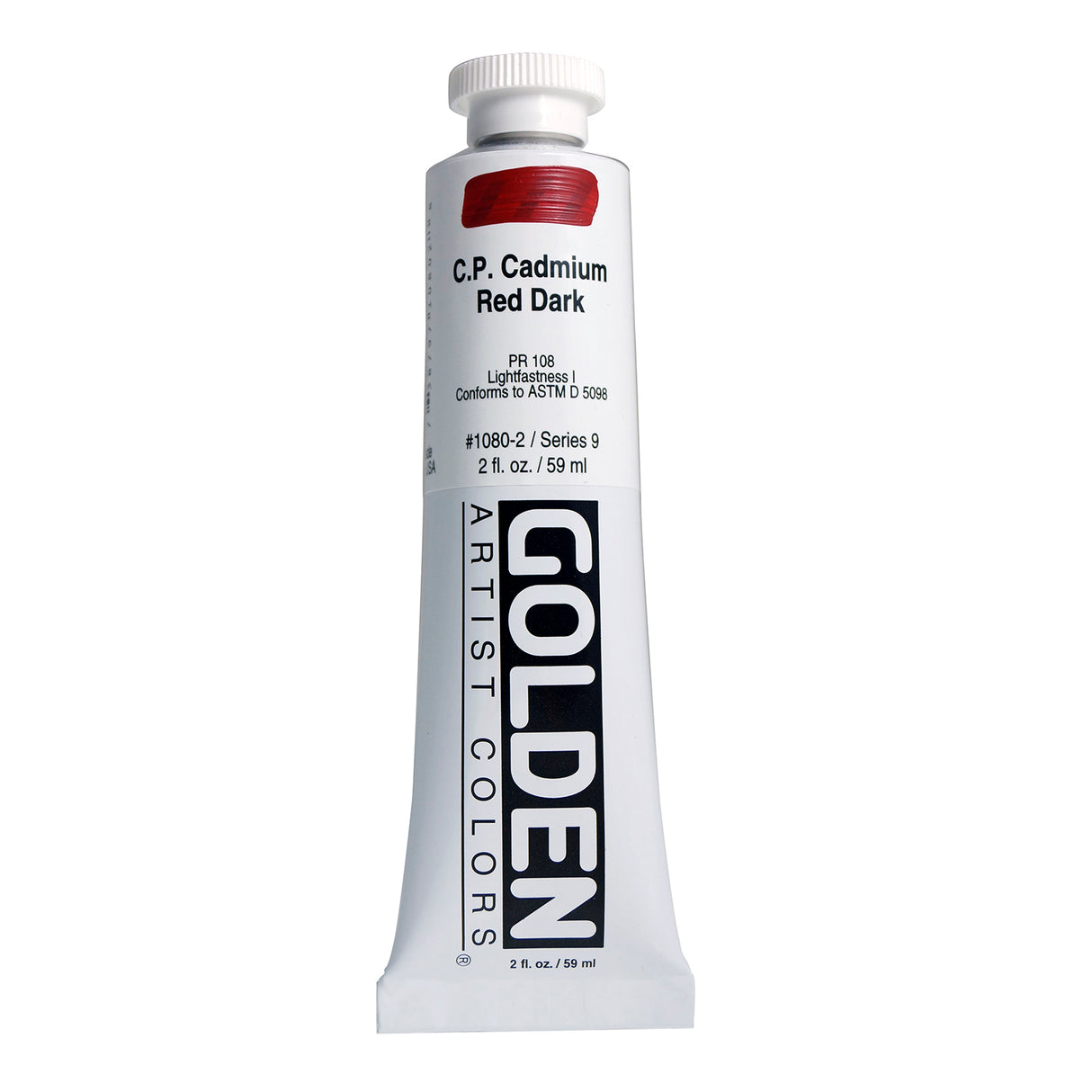 Golden Heavy Body Acrylic, 2 oz., C.P. Cadmium Red Dark