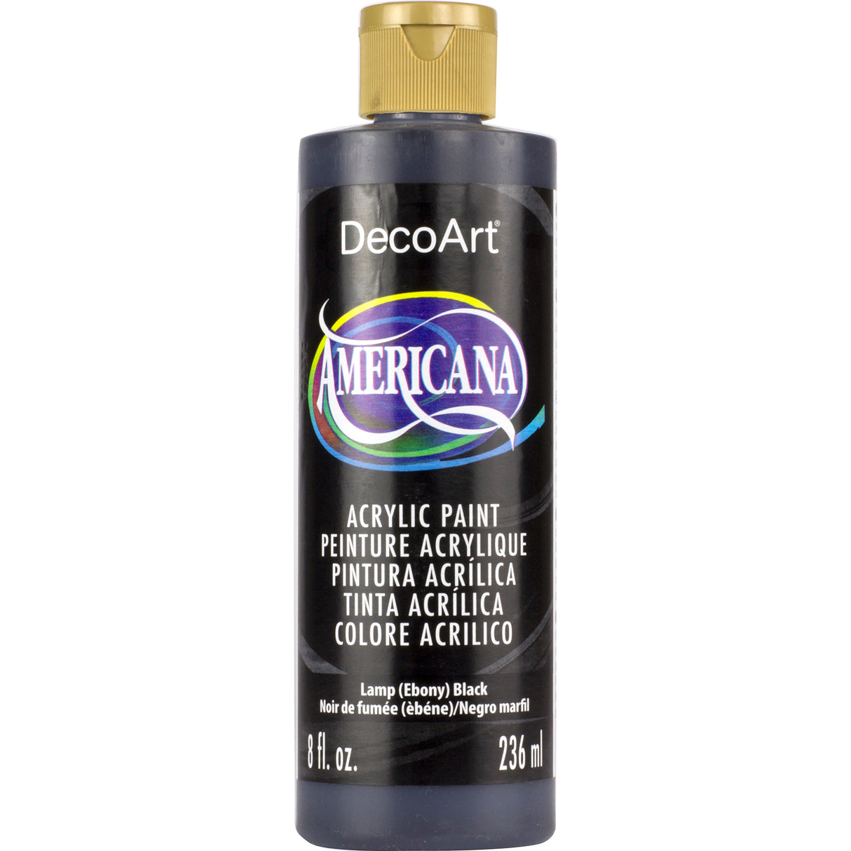 DecoArt Americana Acrylic Color, 8 oz., Lamp Black