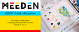 MEEDEN Ceramic Artist Paint Palette, Rectangle Porcelain Watercolor Palette, 10'' × 7'' Ceramic Mixing Tray for Gouache, Watercolor, Acrylic Painting