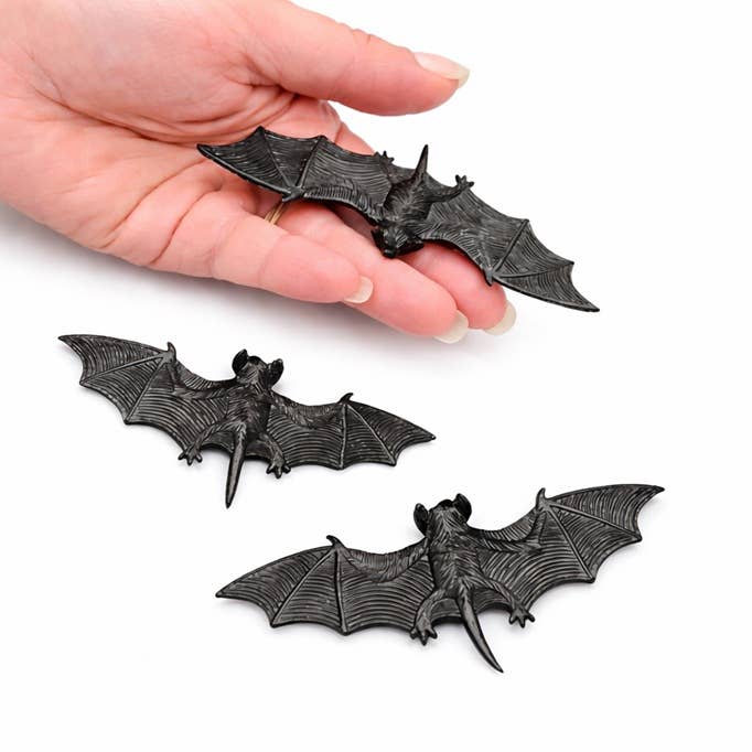 Pack of 3 Halloween Mini Black Bat (2-1/4" H x 4-5/8" W)