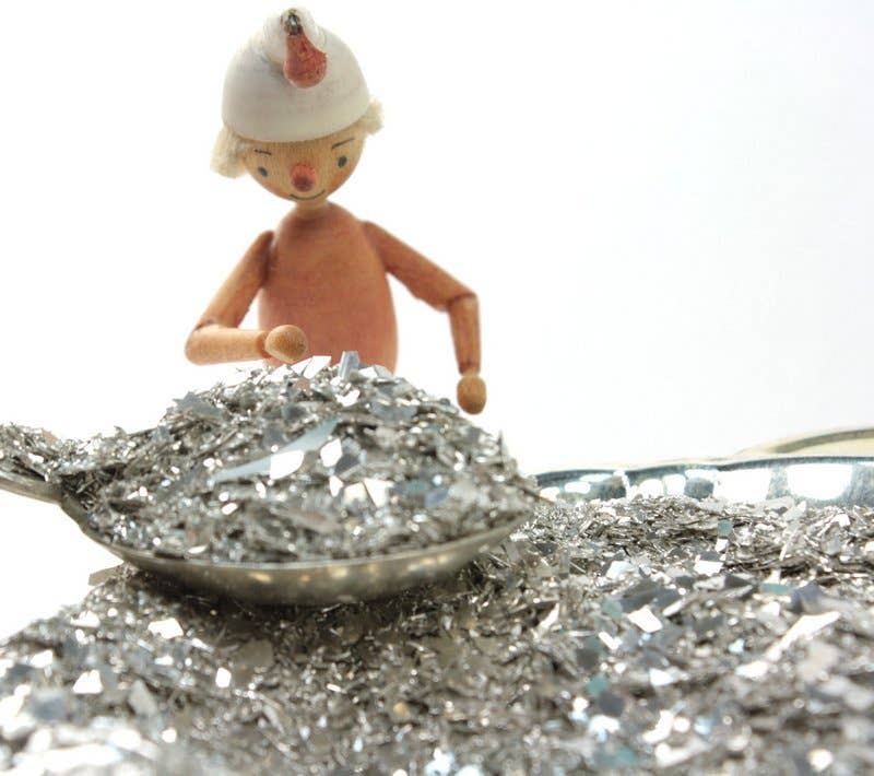 Silver Fusion - German Glass Glitter - 90 Grit - 14 grams