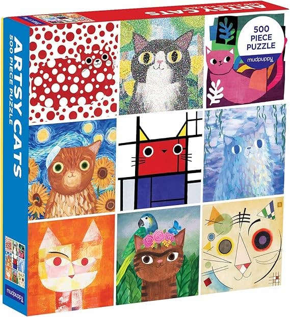 Artsy Cats 500 Piece Family Puzzle