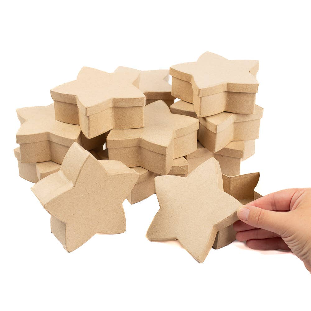 Premade Paper Mache Star Box - 5" x 5" x 1-1/2"