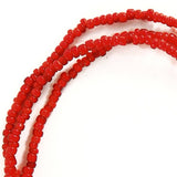 Old Red Whitehearts Venetian Trade Beads